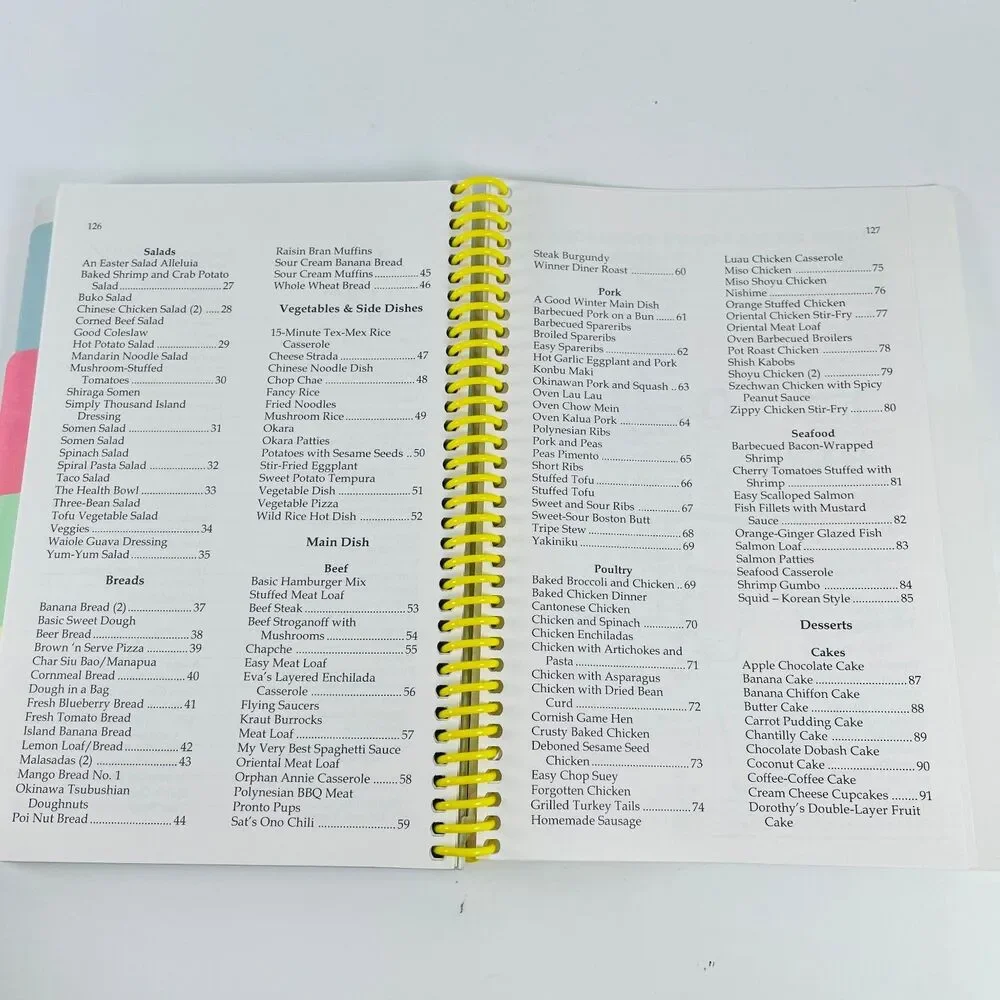 Our Daily Bread Cookbook Episcopal Church West Kauai Hawaii Spiral Bound
